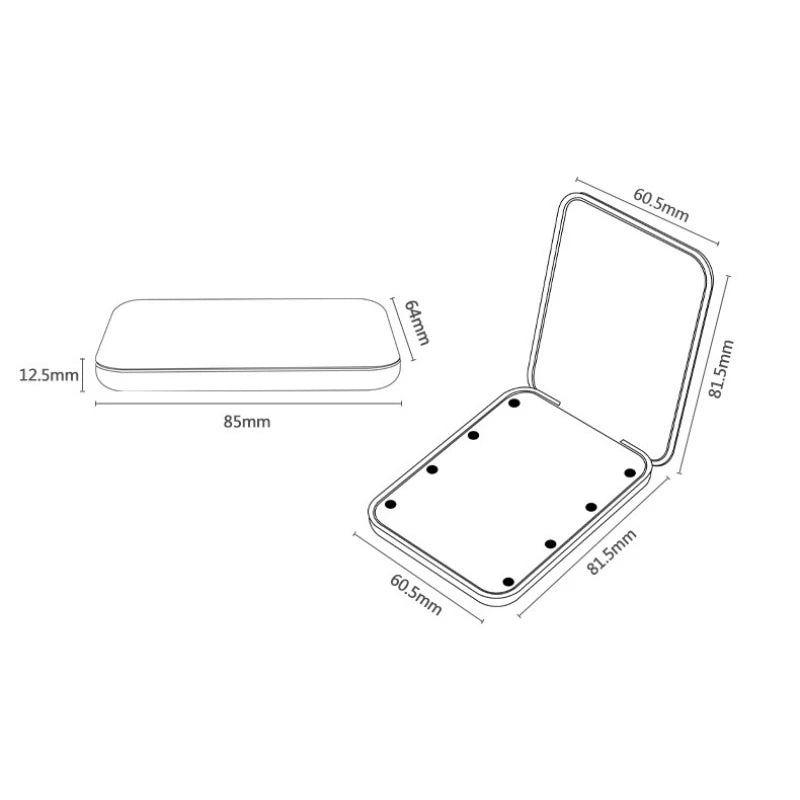 LED Travel Compact Mirror