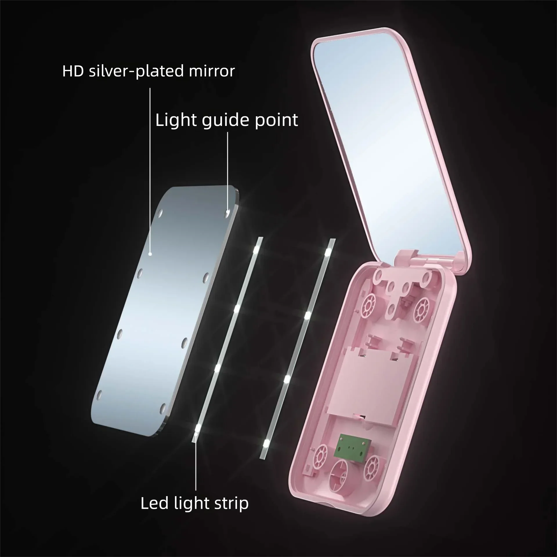 LED Travel Compact Mirror