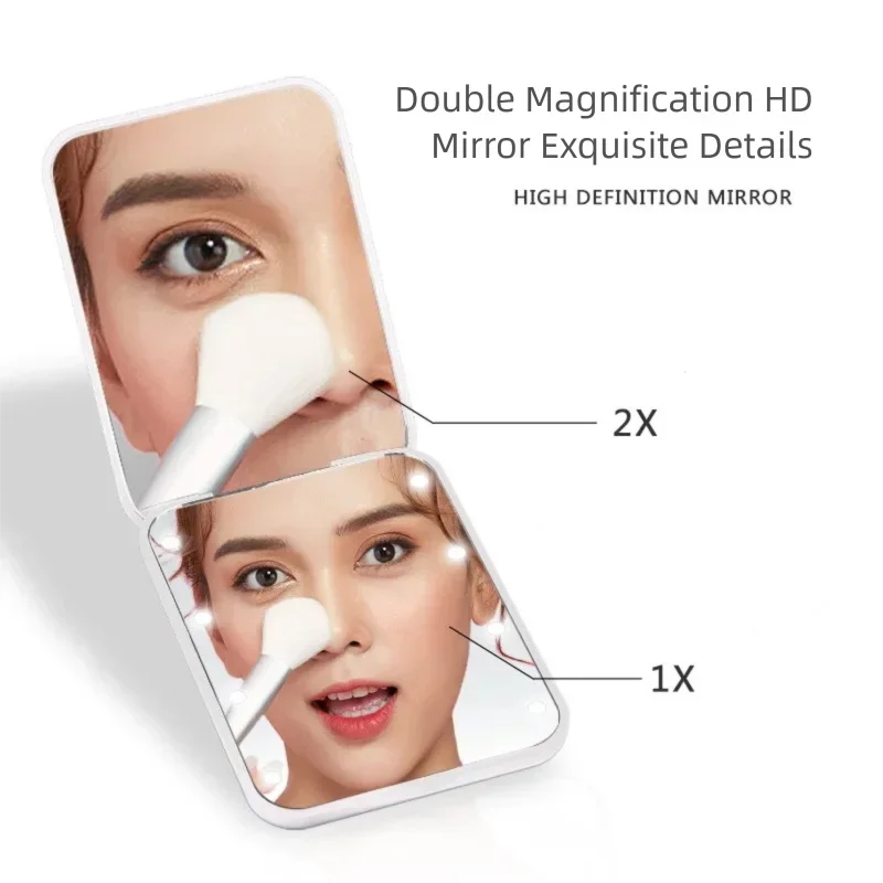 LED Travel Compact Mirror